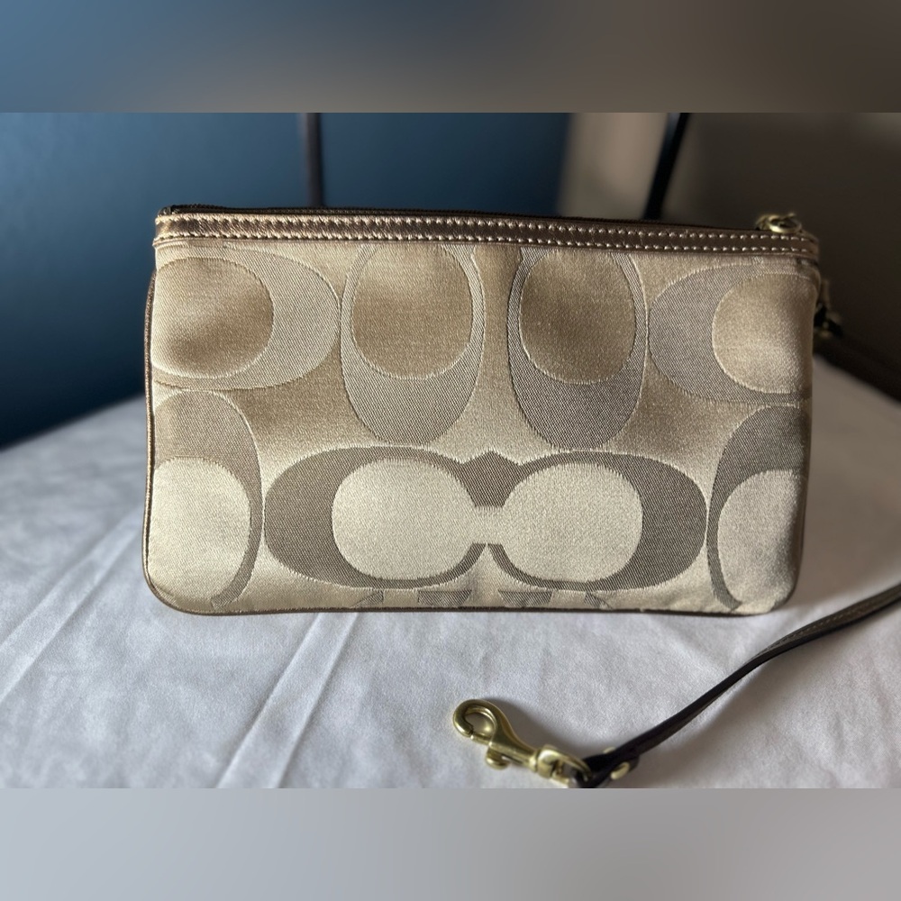 Coach Beige Cloth wristlet